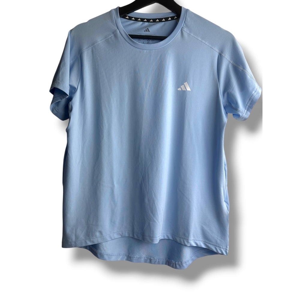 Adidas Performance Tee Women Medium Light Blue Short Sleeve JP1951 2GF001